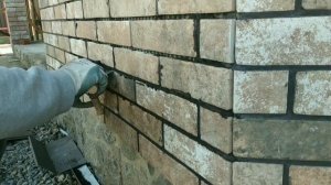 Затирка клинкерной плитки на фасаде. Затирка клинкерной плитки.
