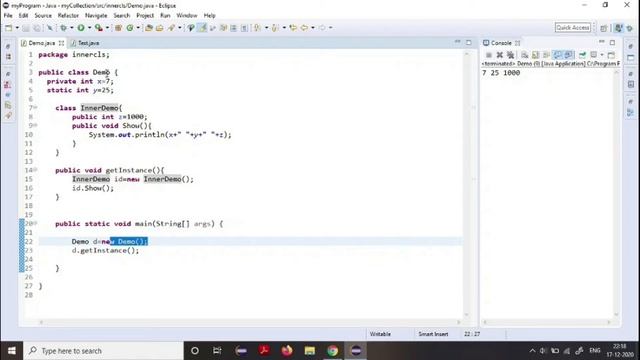 Inner Class | Method Local Inner Class | Java | Simple Explanation with Program смотреть онлайн