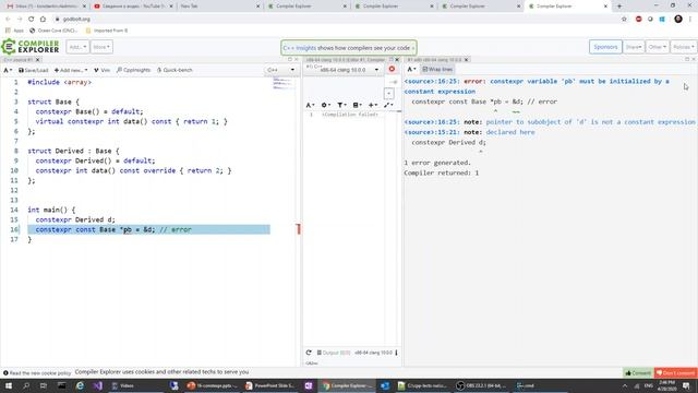 C++ lectures at MIPT (in Russian). Lecture 17. Constexpr, part 2 смотреть онлайн
