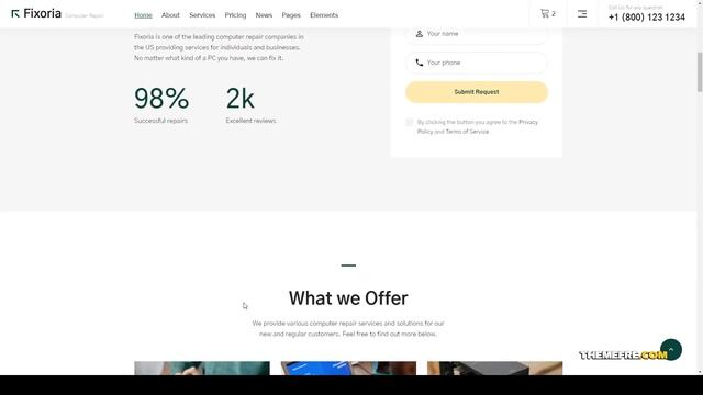 Fixoria - Computer Repair Services HTML5 Template laptop repair computer service Nakamura смотреть онлайн