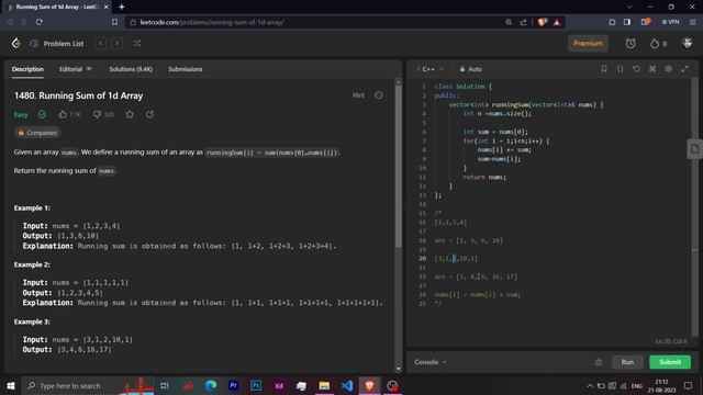 Arrays | Running Sum Of 1d Array - LeetCode 1480 Tutorial | CPP | Java | JavaScript смотреть онлайн