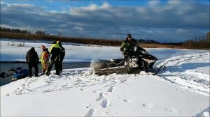 Безопасноая езда на снегоходе Polaris 600 IQ WIDETRAK
