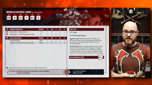 Lord on Juggernaut Datasheet Review - 10th Edition - World Eaters смотреть онлайн