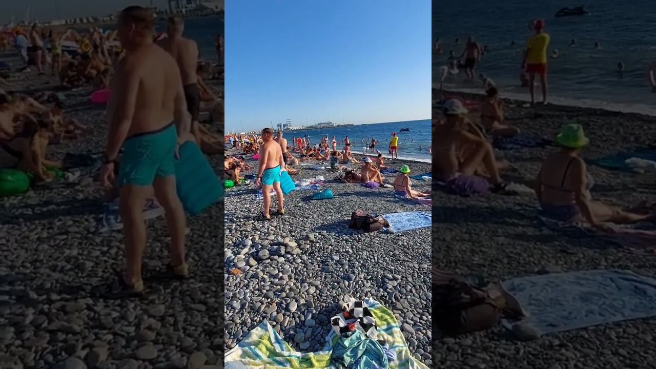 Пляж Ривьера. Сочи. 20.08.23 #сочи #парк #пляж смотреть онлайн