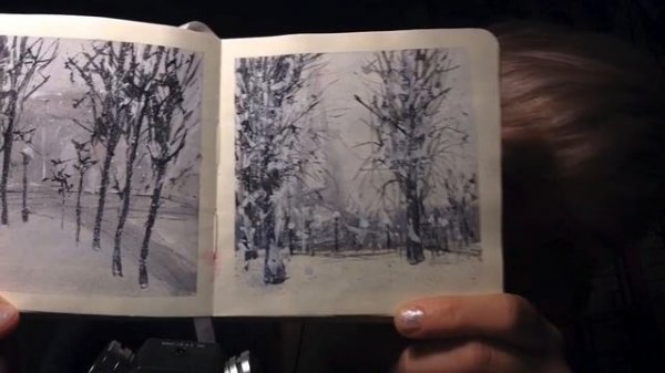 Арт Асмр, листаю скетчбук, звуки бумаги, тихий голос / Art ASMR , sketchbook , paper sound , voice