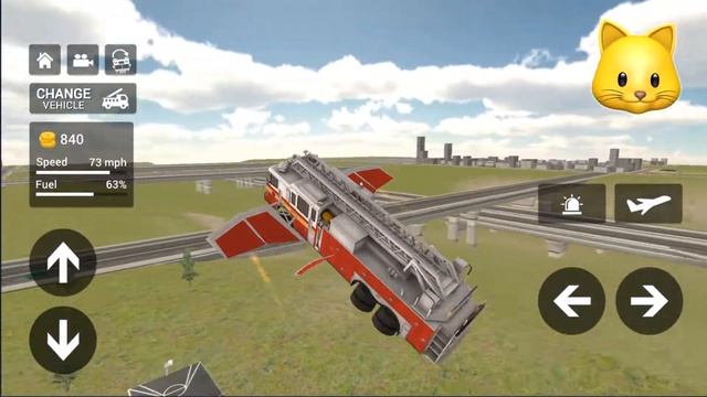 Flying robot car saves the city - Flying firefighter truck transform robot games - Android Gameplay смотреть онлайн