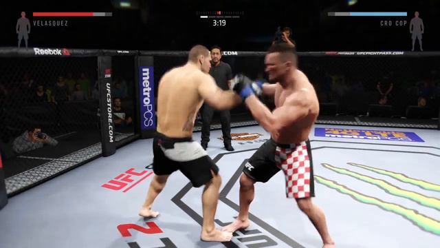 EA SPORTS™ UFC® 2 Микро Кро Коп Филипович vs Кейна Веласкеса . Сбежал из боя , видимо были дела :) смотреть онлайн