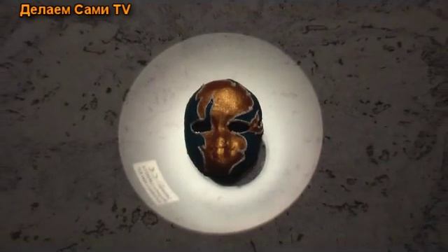 Маска венецианская сине-золотая для куклы Monster High