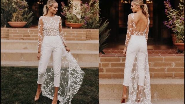 9 Брючный костюм невесты с Алиэкспресс Свадебное платье с Aliexpress Свадьба 2021 Женская одежда То смотреть онлайн