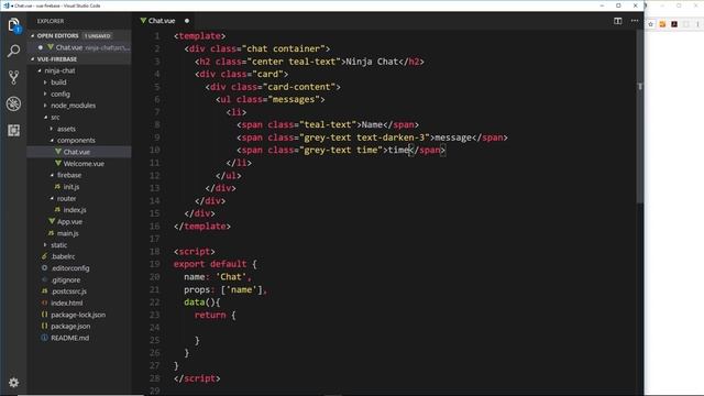 Vue & Firebase Real-time Chat (Preview) #7 - Chat Window смотреть онлайн