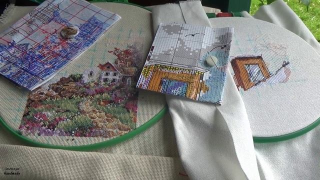 ОТПУСК. ДАЧА. Какие наборы я взяла с собой. Что я вышиваю на даче. Вышивка крестиком. смотреть онлайн