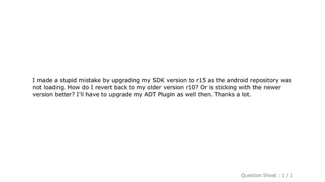 Android : How to downgrade my SDK Version? смотреть онлайн