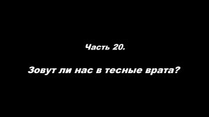 О немощи современного пастырства. Часть 20. Зовут ли нас в тесные врата?