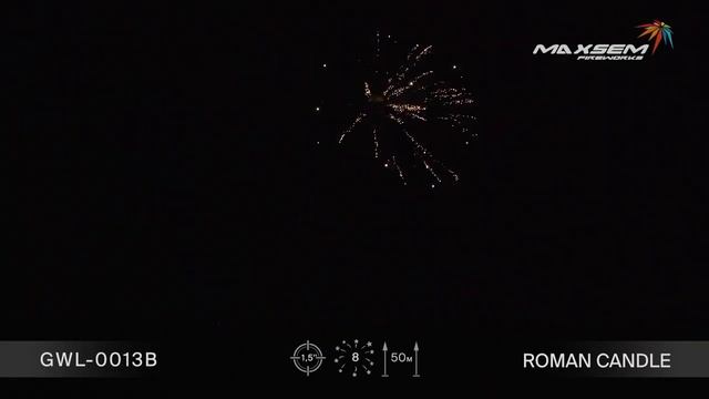 GWL-0013B Roman candles Римская свеча 8 залпов 1,5 дюйма смотреть онлайн