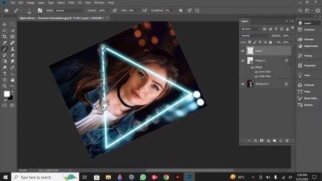 how to make neon effect in photoshop @designworld97gf5 смотреть онлайн