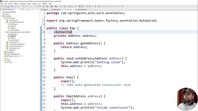 @Autowired Annotation for Autowiring | Autowiring in Spring Framework | Spring Framework Tutorial смотреть онлайн