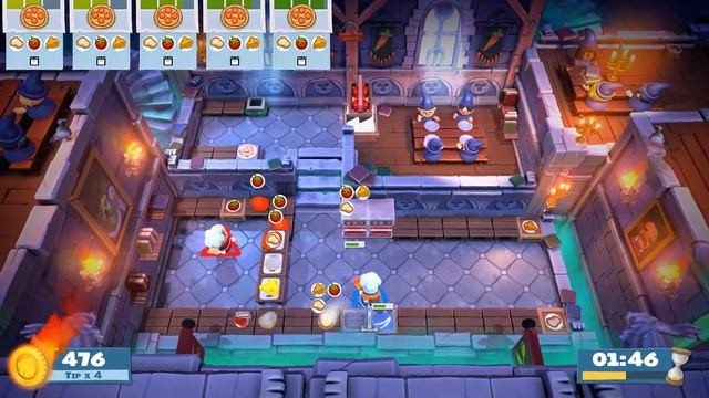 Overcooked! All You Can Eat (Story 2) 3-1 (2 Players) - 4 STARS