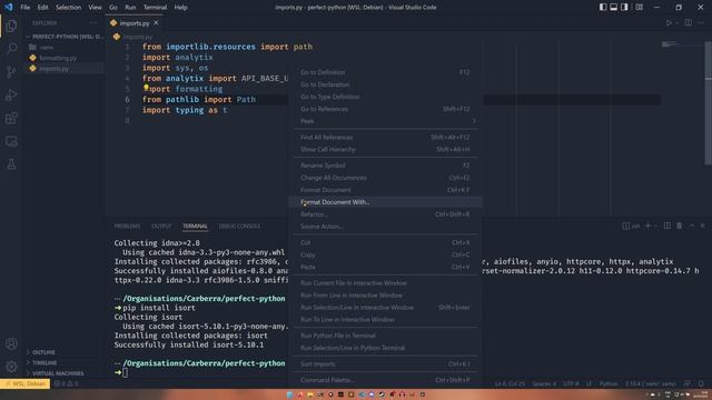 Sorting imports with isort — Perfect Python смотреть онлайн