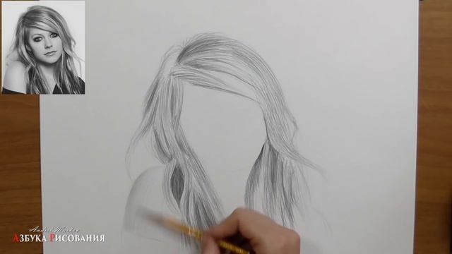 Как рисовать (нарисовать) волосы карандашом - обучающий урок. смотреть онлайн