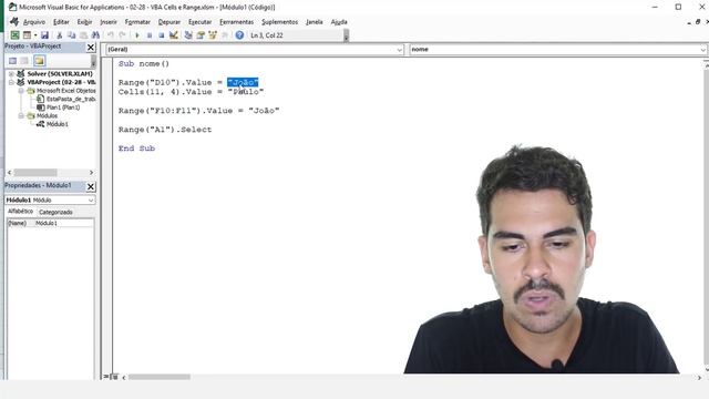 Como selecionar células e intervalos no VBA? Range e Cells VBA смотреть онлайн