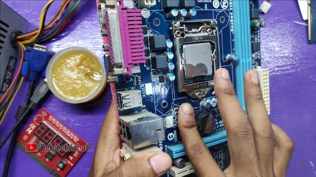 Gigabyte GA H6M-WW Repair || Starting Problem || CPU Fan spin 1 second then turn off immediately смотреть онлайн