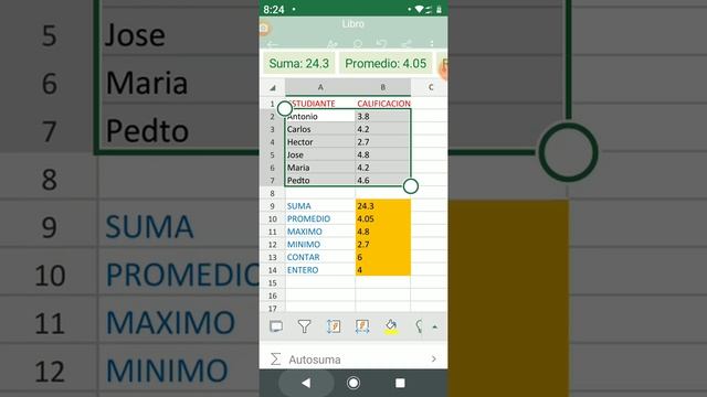 ordenar datos en Excel instalado en el celular смотреть онлайн