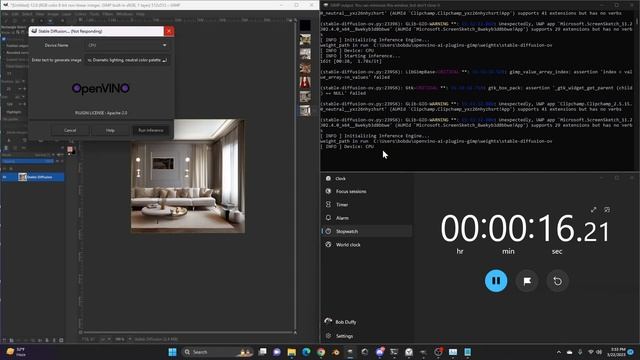 Run Stable Diffusion in GIMP powered by Intel Arc смотреть онлайн