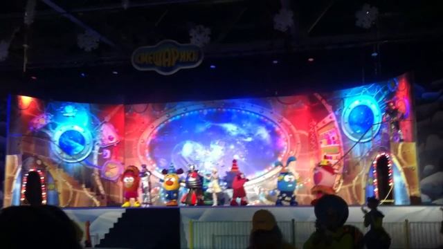 Новогодние Парк аттракционов и Шоу Смешариков | Аквагрим Пирата | Декабрь 2015 смотреть онлайн