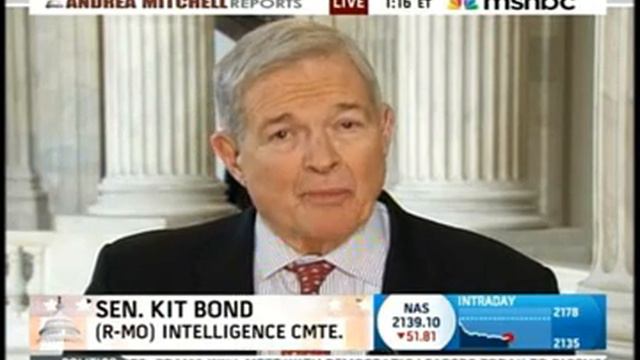 Kit Bond tries to have it both ways on terrorism - Andrea Mitchell interview смотреть онлайн