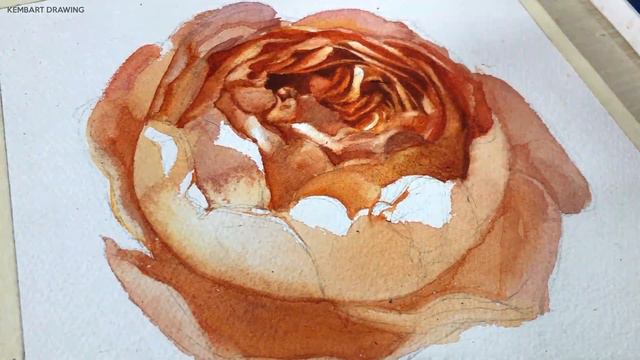 Painting a Peony Flower in Watercolor смотреть онлайн
