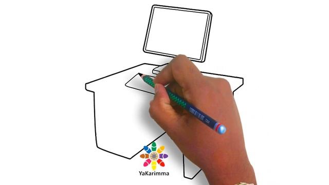 Computer Desktop With Table Drawing || How To Draw Laptop Smart Mobile Phone for kids смотреть онлайн