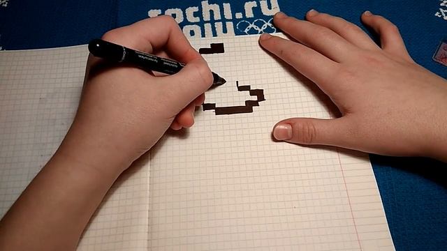 Рисунки по клеточкам. Банан и вишня смотреть онлайн
