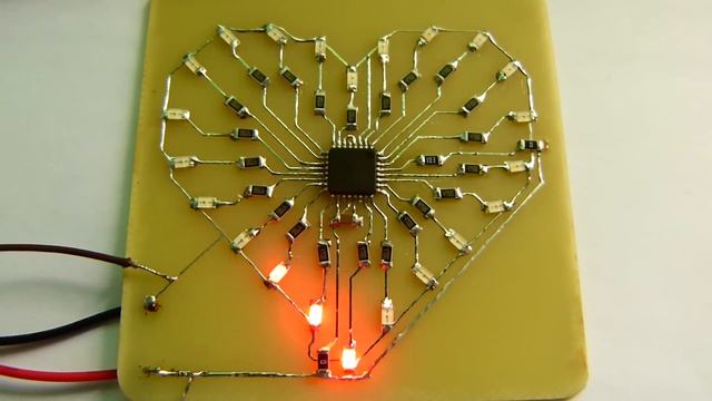 AVR ATmega88 LED Heart (Светодиодное Сердце) смотреть онлайн