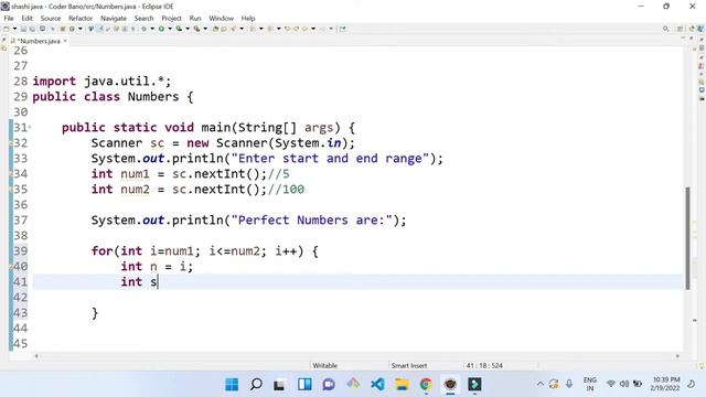 Program to print all perfect number in a given range | Java Eclipse Project смотреть онлайн