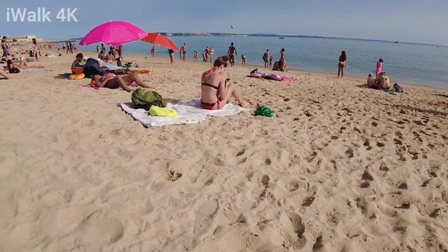 Hot Day In Praia de Santo Amaro Beach Walk ☀️?️ Best Oeiras Beaches Portugal - 4K смотреть онлайн