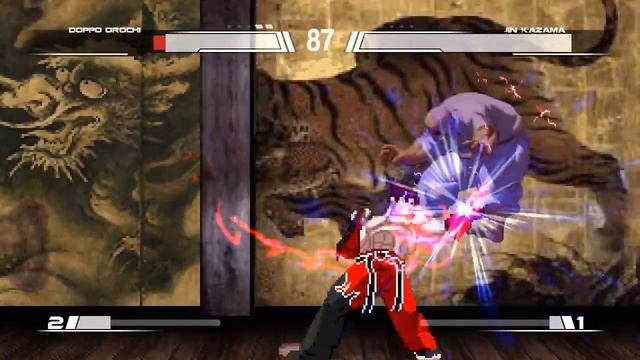 Doppo Orochi vs Jin Kazama. Baki the Grappler vs Tekken. Anime MUGEN смотреть онлайн