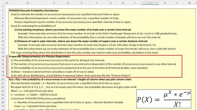 Excel Statistical Analysis 28: Poisson Distribution, POISSON.DIST function and Poisson Column Chart смотреть онлайн