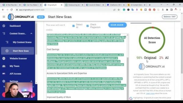 Pass Ai Detection Tools with 100% Human Written Content Using WordAi