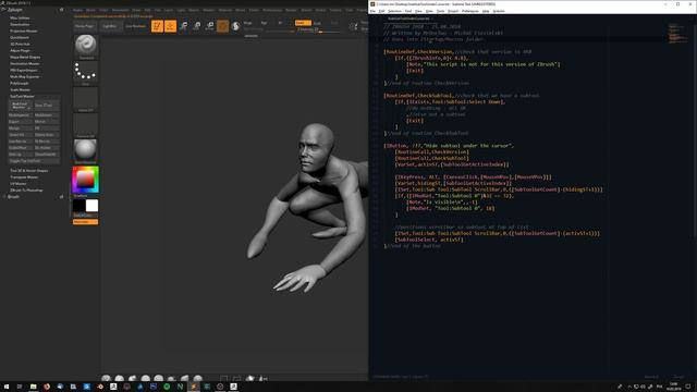 ZBrush - hide subtool under the cursor script (updated for ZBrush 2019 - links in description) смотреть онлайн