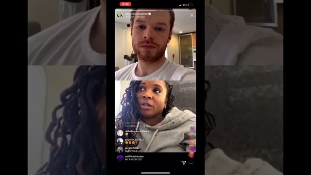 cameron monaghan instagram live stream with shanola hampton from march 22nd 2020 смотреть онлайн