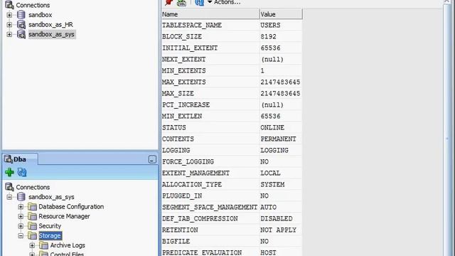 Oracle Tablespaces смотреть онлайн