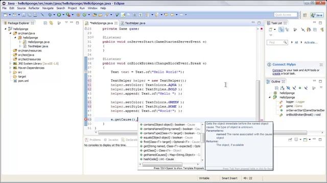 Разработка плагинов для Sponge #3 - Работа с текстом смотреть онлайн