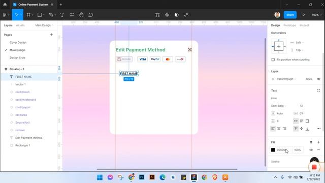 Figma UI Design Tutorials: How to make a modern app Payment system смотреть онлайн