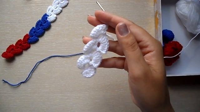 Закладка для книг крючком из остатков пряжи. смотреть онлайн