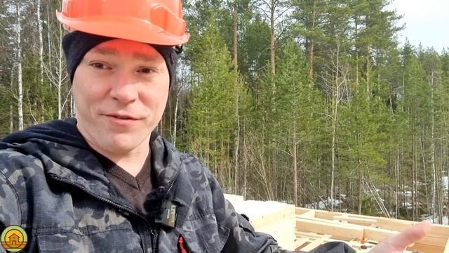 Двухэтажный дом баня из бруса 8 на 8 в Сыктывкаре. Проект деревянного дома. Планировка частного дом смотреть онлайн