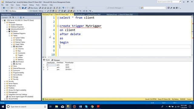 how to add an after trigger to a table in SQL server смотреть онлайн