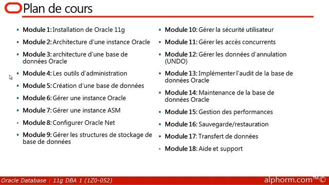 Formation ORACLE DATABSE смотреть онлайн