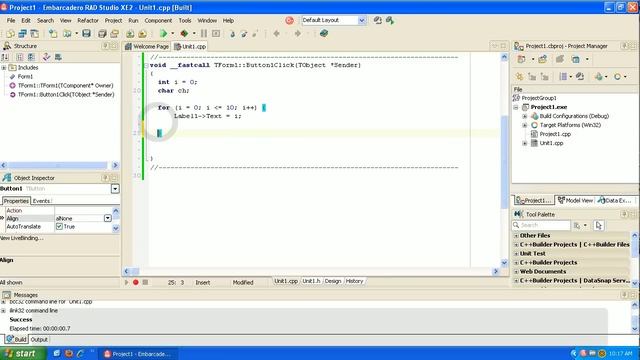 Learning to Program C++ Builder Tutorial - For and While Looping смотреть онлайн
