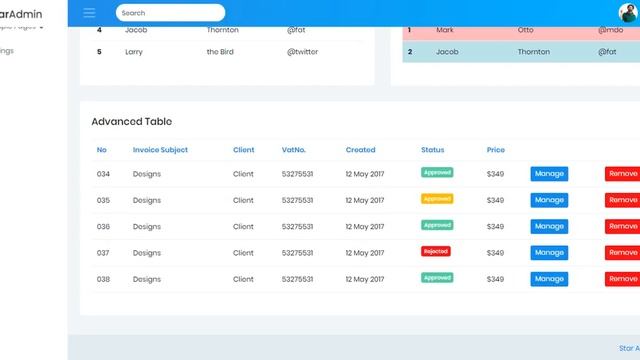 Star Admin- Free Bootstrap Admin Templates смотреть онлайн