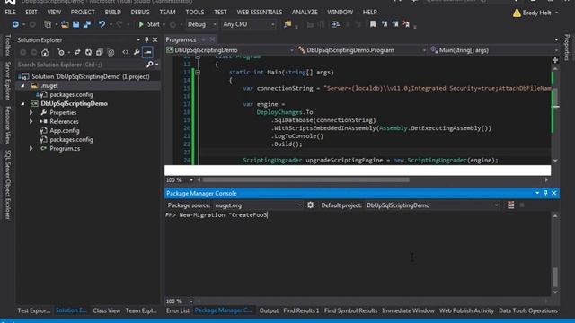 dbup-sqlserver-scripting Demo смотреть онлайн